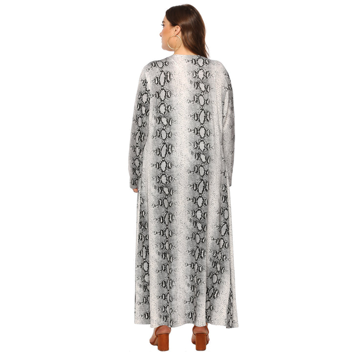 Women's elegant long kimono with snake motif Mune Fashion