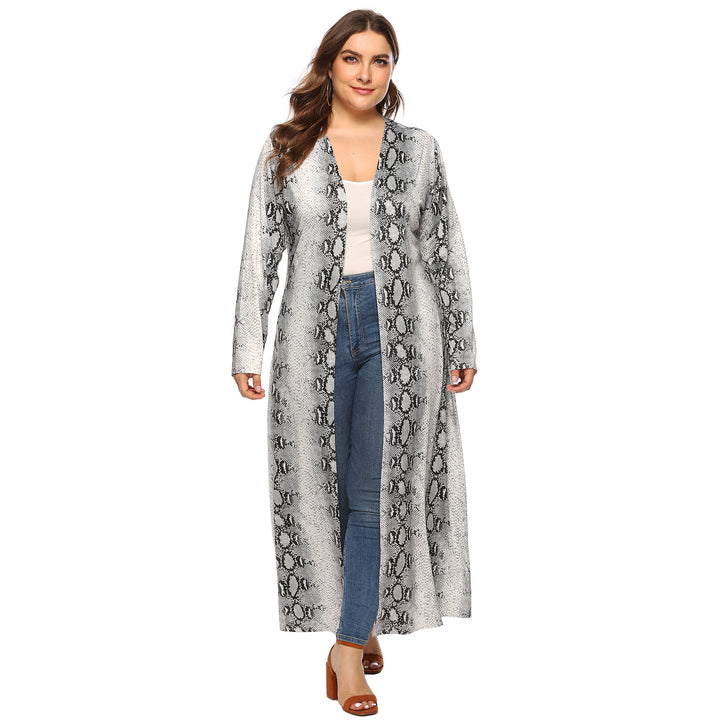 Women's elegant long kimono with snake motif Mune Fashion