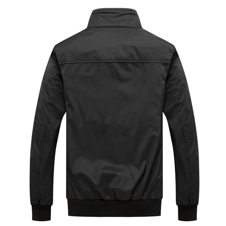 Men's short jacket with stand-up collar, checkered lining and ribbed cuffs Mune Fashion