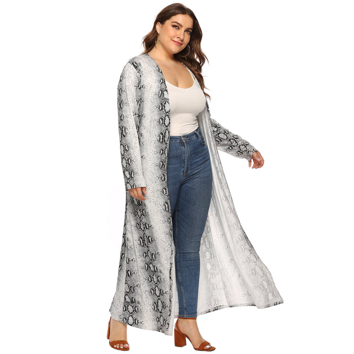 Women's elegant long kimono with snake motif Mune Fashion