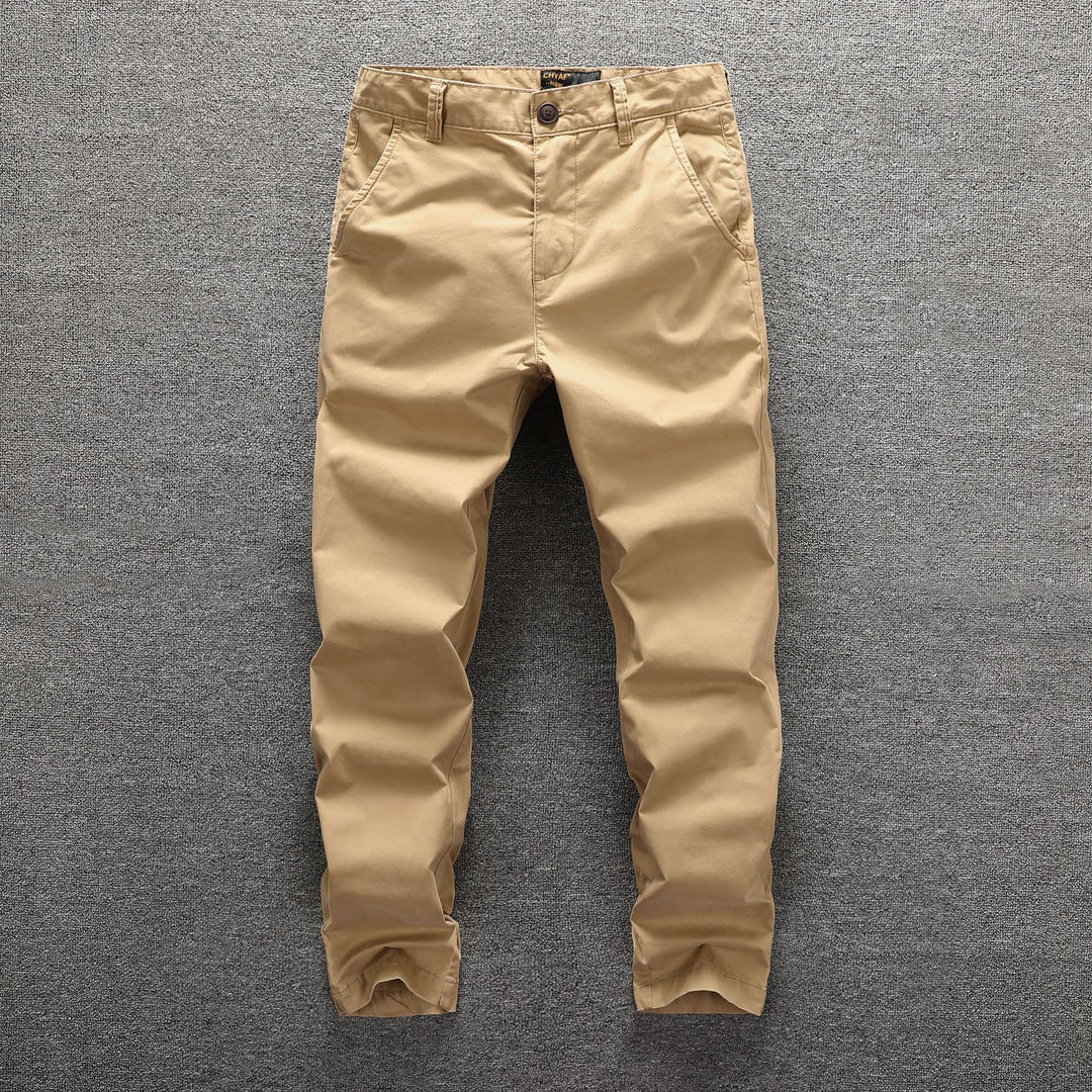 Men's twill pants in camouflage pattern with straight cut and belt loops Mune Fashion