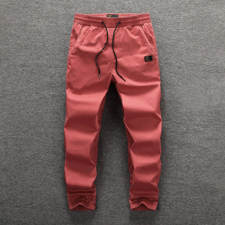 Men's cargo pants in camouflage look with elastic waistband and drawstring Mune Fashion