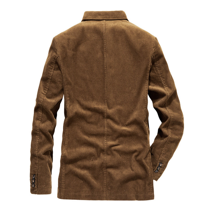 Men's corduroy blazer with floral patterned lining and flap pockets Mune Fashion