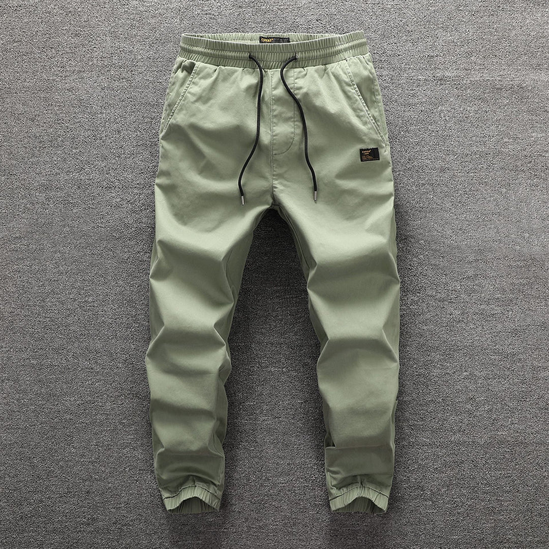 Men's cargo pants in camouflage look with elastic waistband and drawstring Mune Fashion