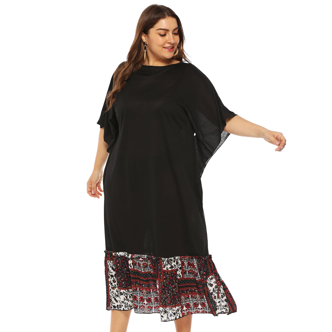 Women's casual dress with decorative waist lacing and floral accents Mune Fashion