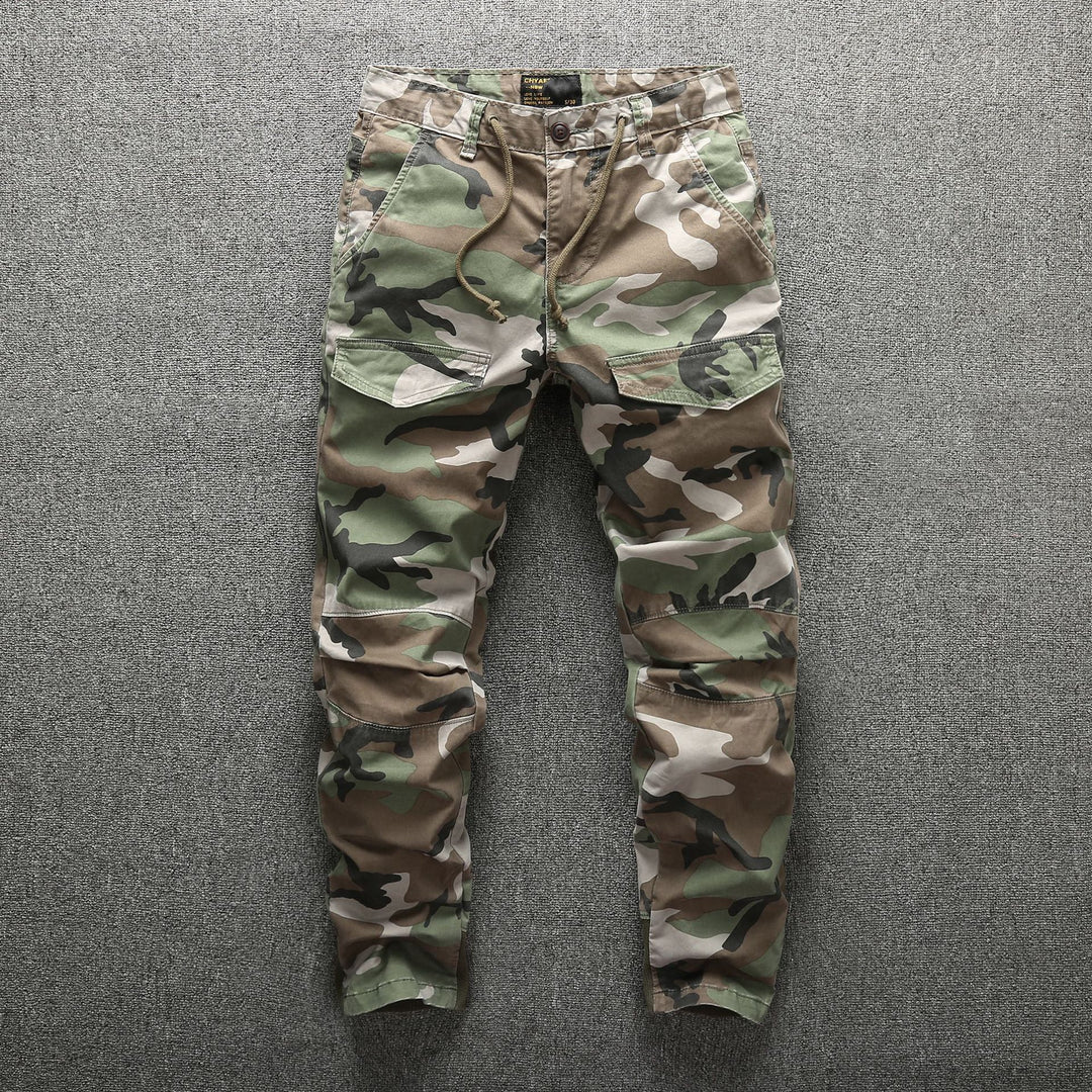Men's Cargo Joggers with Drawstring, Knee Inserts and Flap Pockets Mune Fashion