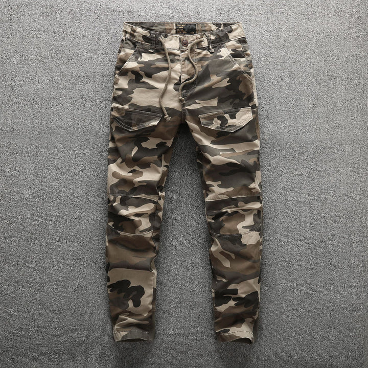 Men's Cargo Joggers with Drawstring, Knee Inserts and Flap Pockets Mune Fashion