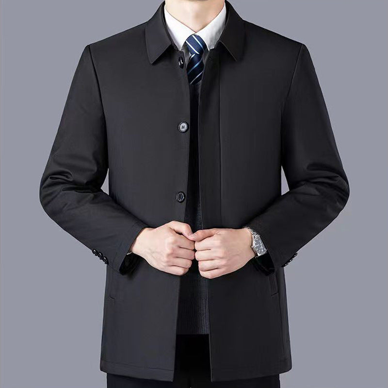 Men's Business Jacket, padded, lapel collar