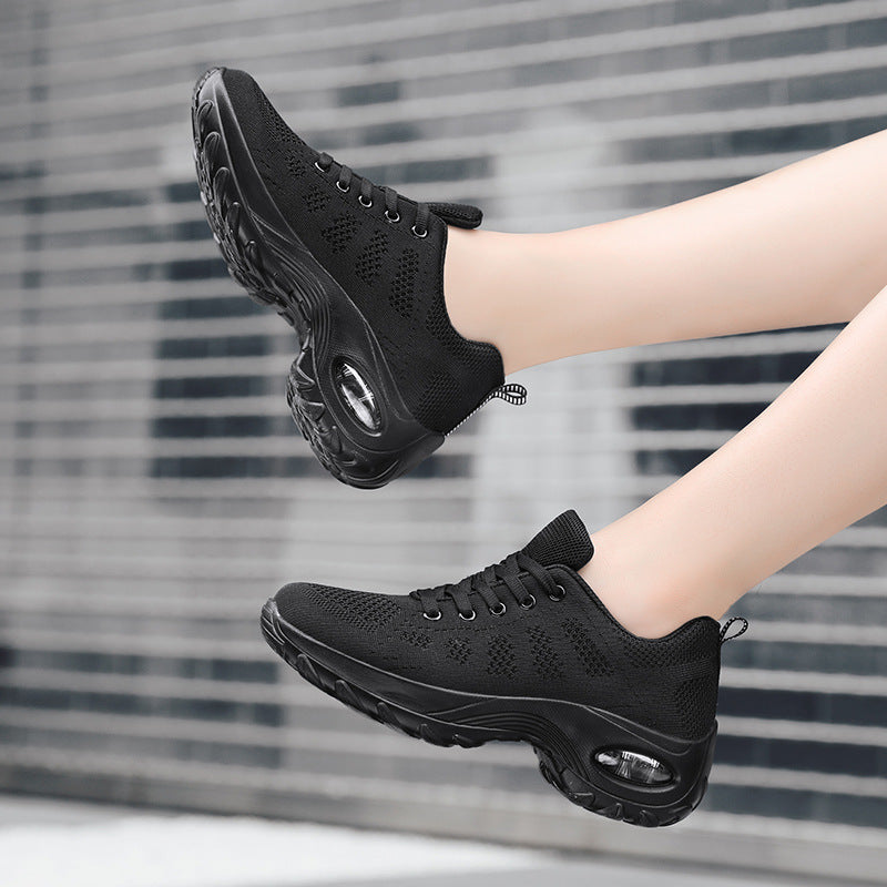 Women's breathable knitted sneakers with air cushion and platform sole Mune Fashion