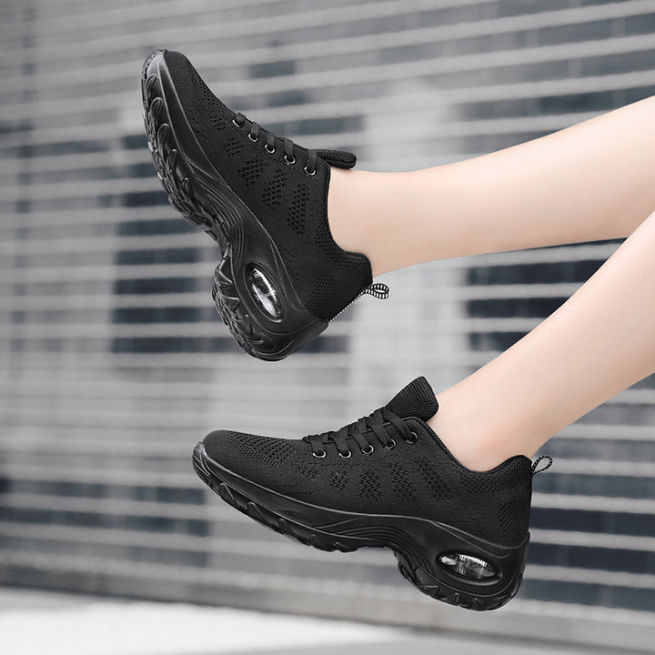 Women's breathable knitted sneakers with air cushion and platform sole Mune Fashion
