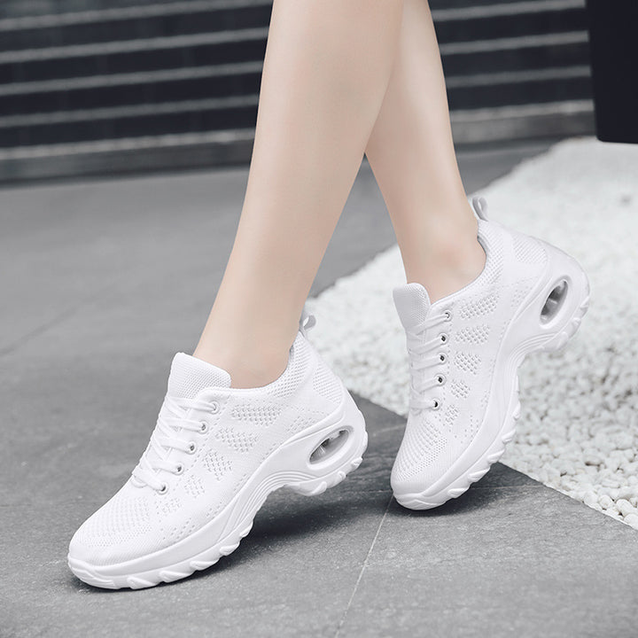 Women's breathable knitted sneakers with air cushion and platform sole Mune Fashion