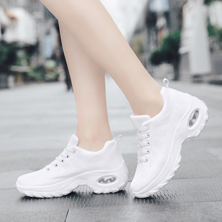 Women's breathable knitted sneakers with air cushion and platform sole Mune Fashion