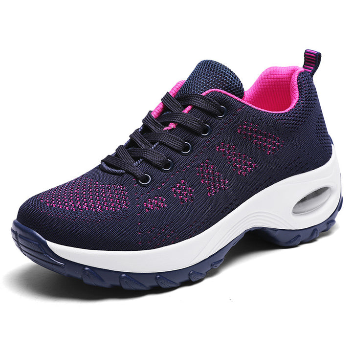 Women's breathable knitted sneakers with air cushion and platform sole Mune Fashion