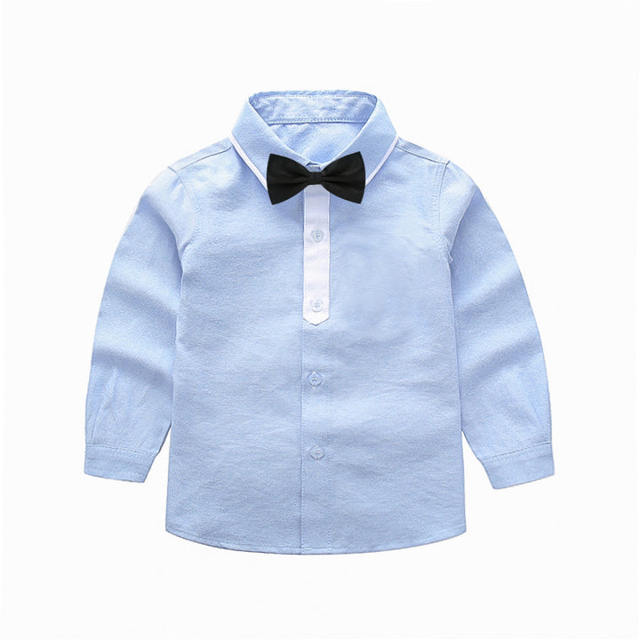 Boys stylish long-sleeve shirt with bow tie Mune Fashion