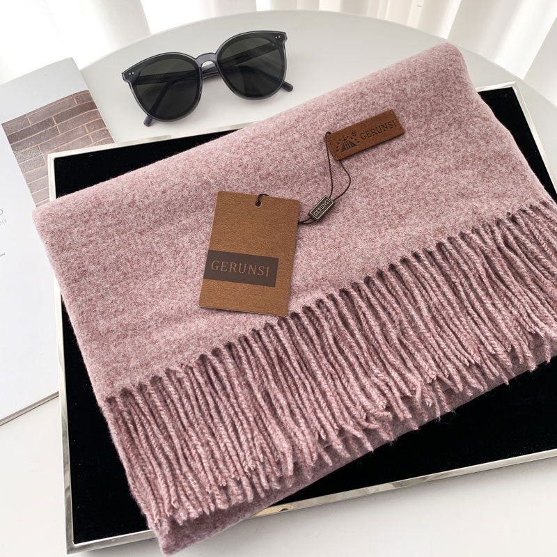 Solid color scarf made of cashmere imitation, 70x200cm