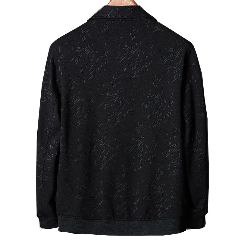Men's Lightweight Coach Jacket with Snap Button Placket and Subtle Texture Mune Fashion
