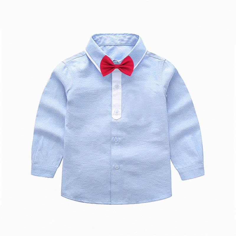 Boys stylish long-sleeve shirt with bow tie Mune Fashion