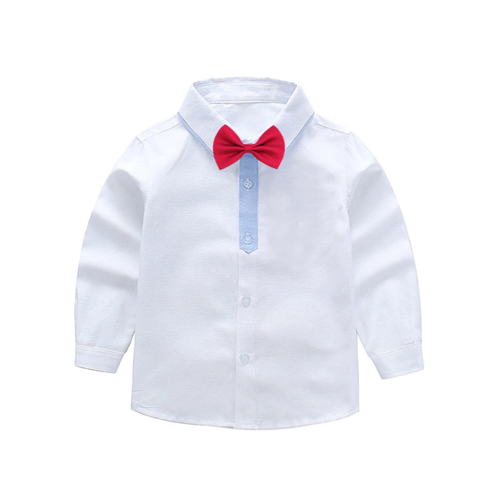 Boys stylish long-sleeve shirt with bow tie Mune Fashion