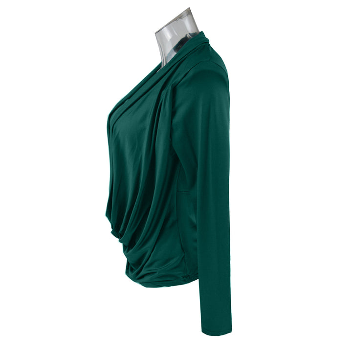 Women Elegant Draped Wrap Top with Front Knot Detail & Integrated Spaghetti Strap Camisole Mune Fashion