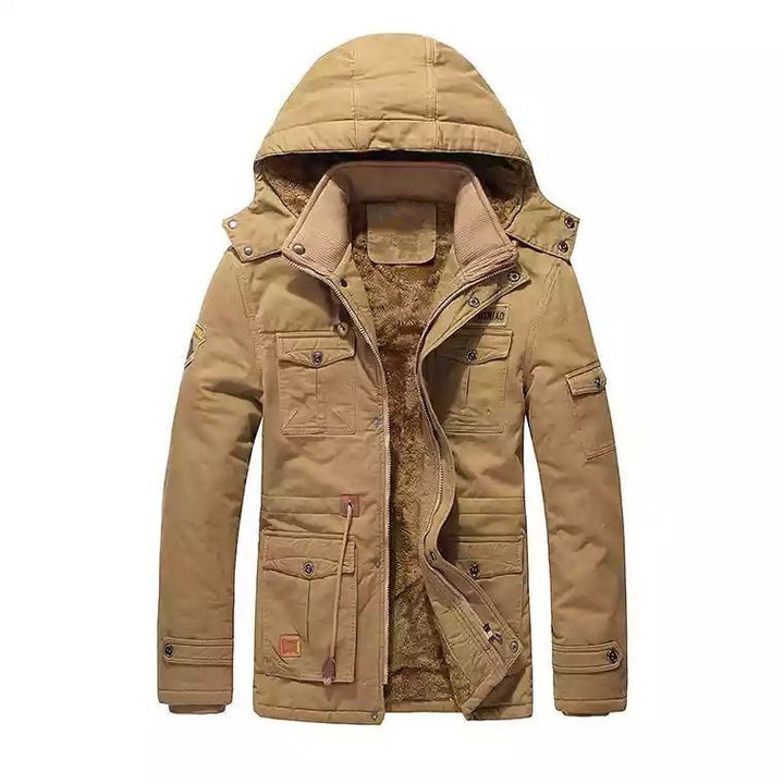 Men's Field Parka with Teddy Lining, Hood and Multi-Purpose Pockets Mune Fashion