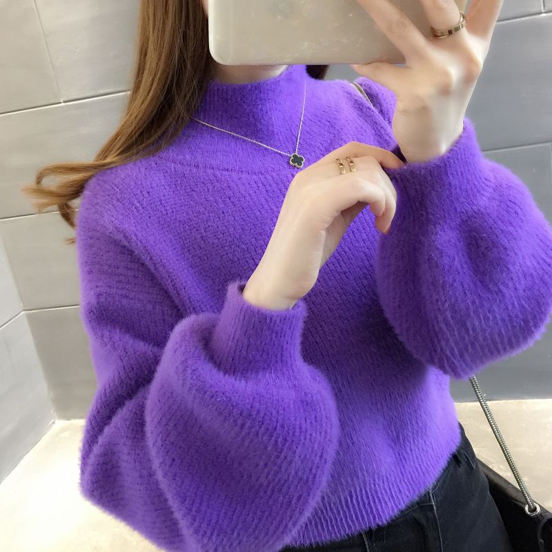 Women's Sweater, Short, Lantern Sleeves, Knit