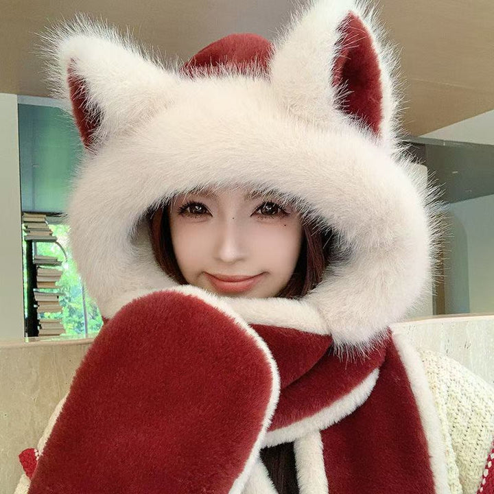 Plush set with ear protection, winter accessory