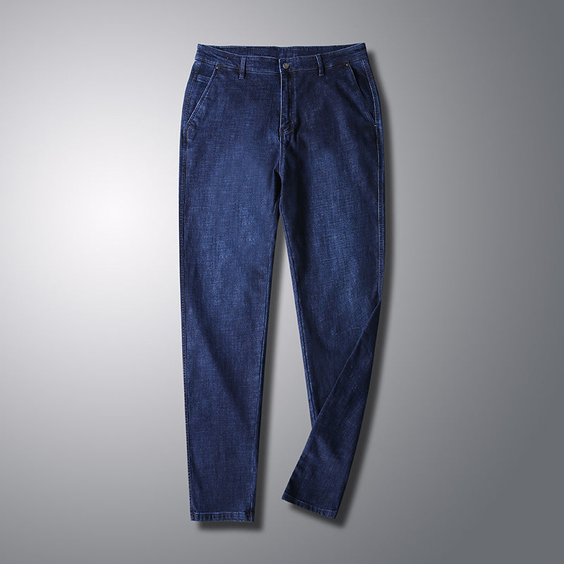 Men's Slim-Tapered Denim-Chino with Elastic Waistband and Side Pockets Mune Fashion