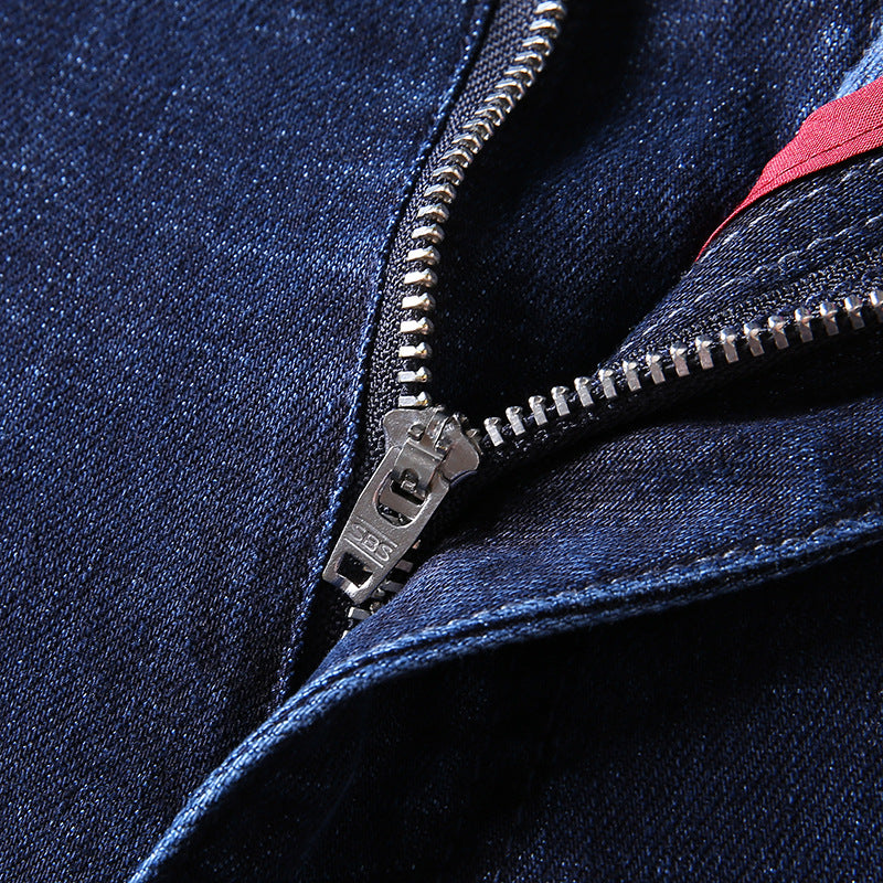 Men's Slim Fit Denim Chino with Stretch, Tapered Leg and Classic Five-Pocket Look Mune Fashion