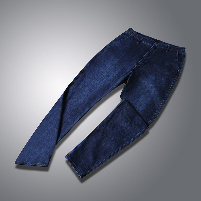 Men's Slim-Tapered Denim-Chino with Elastic Waistband and Side Pockets Mune Fashion