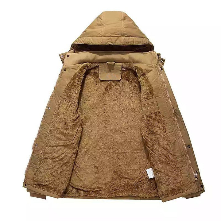 Men's Field Parka with Teddy Lining, Hood and Multi-Purpose Pockets Mune Fashion