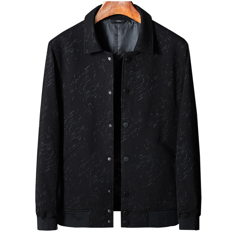 Men's Lightweight Coach Jacket with Snap Button Placket and Subtle Texture Mune Fashion