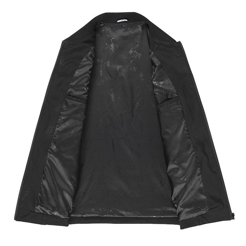 Men's urban lightweight bomber with water-repellent surface and ribbed collar Mune Fashion