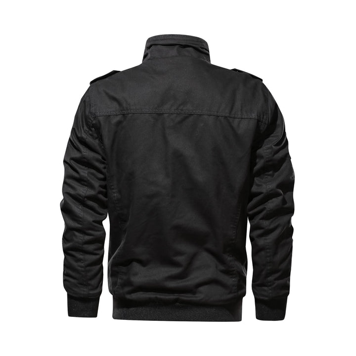 Men's Insulated Military Canvas Jacket with Thermal Lining and Flap Pockets Mune Fashion