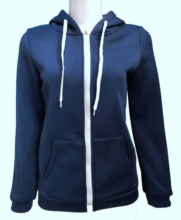 Women's hooded jacket with full zip and kangaroo pocket Mune Fashion