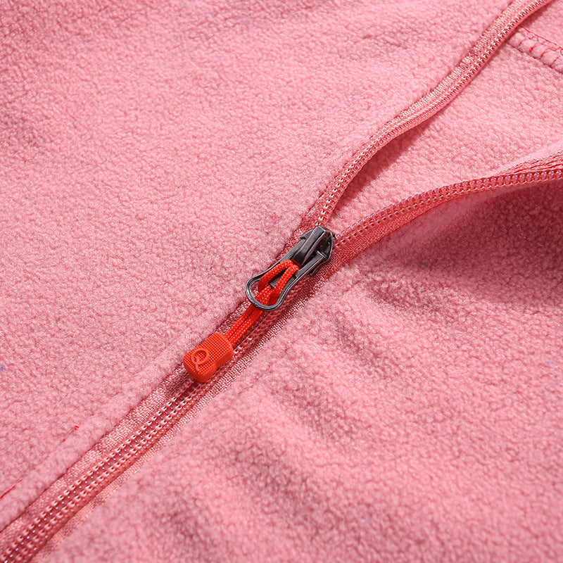 Women's Lightweight Microfleece Jacket with Stand-up Collar and Full Zip Mune Fashion