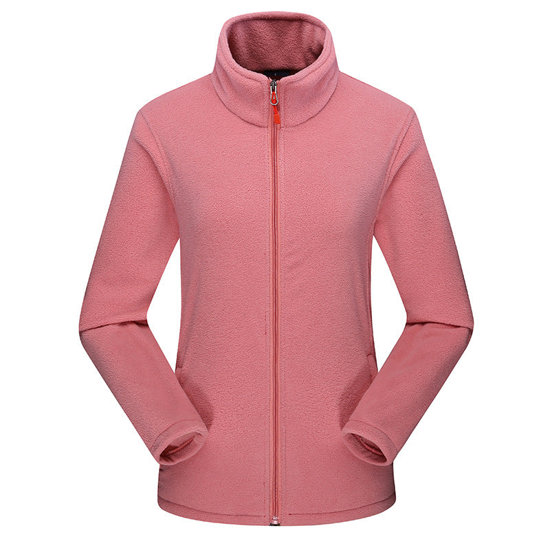 Women's fitted fleece jacket with stand-up collar and full zip Mune Fashion