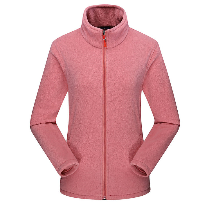 Women's fitted fleece jacket with stand-up collar and full zip Mune Fashion