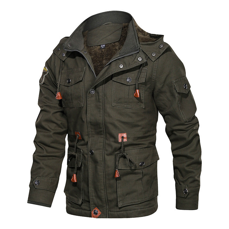 Men's Utility Parka with Teddy Lining and Multiple Pockets Mune Fashion