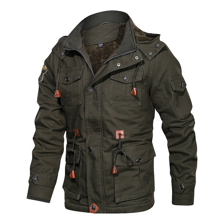 Men's Utility Parka with Teddy Lining and Multiple Pockets Mune Fashion