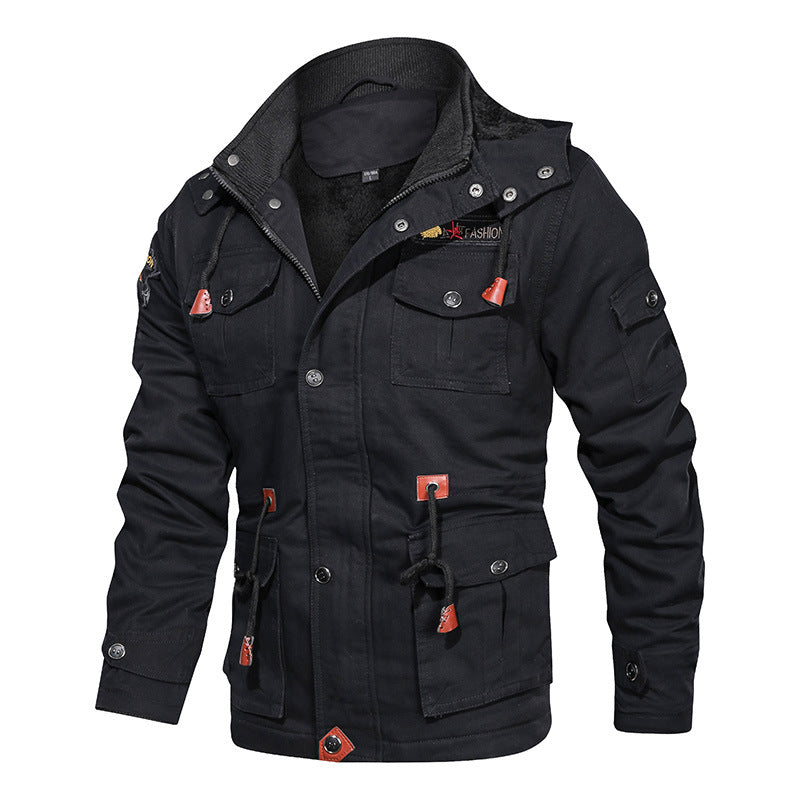 Men's Utility Parka with Teddy Lining and Multiple Pockets Mune Fashion
