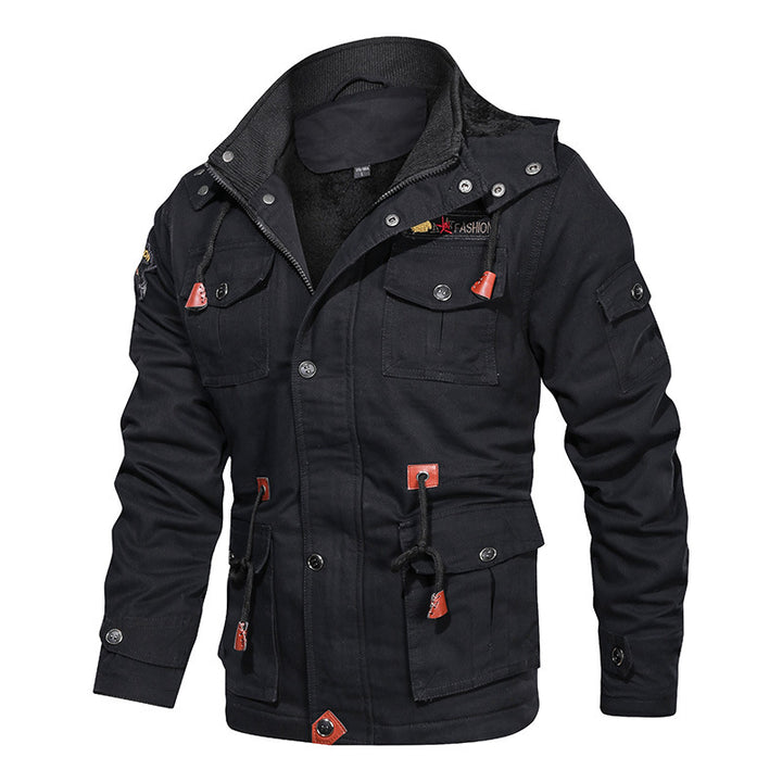 Men's Utility Parka with Teddy Lining and Multiple Pockets Mune Fashion