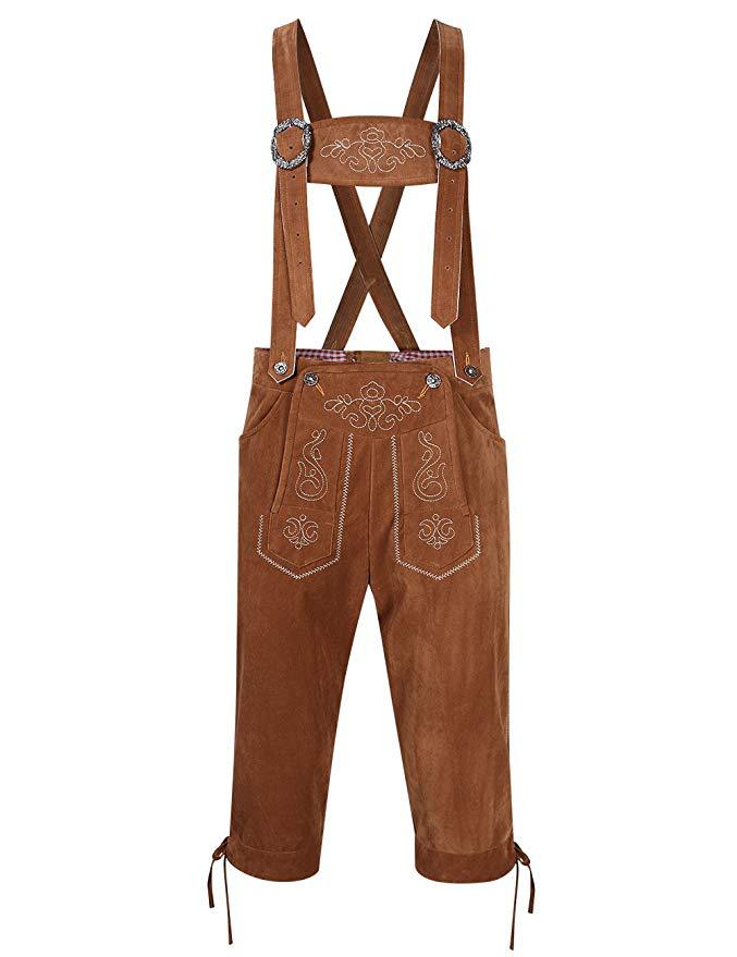 Women traditional Trachten overalls with embroidered pockets and adjustable straps Mune Fashion