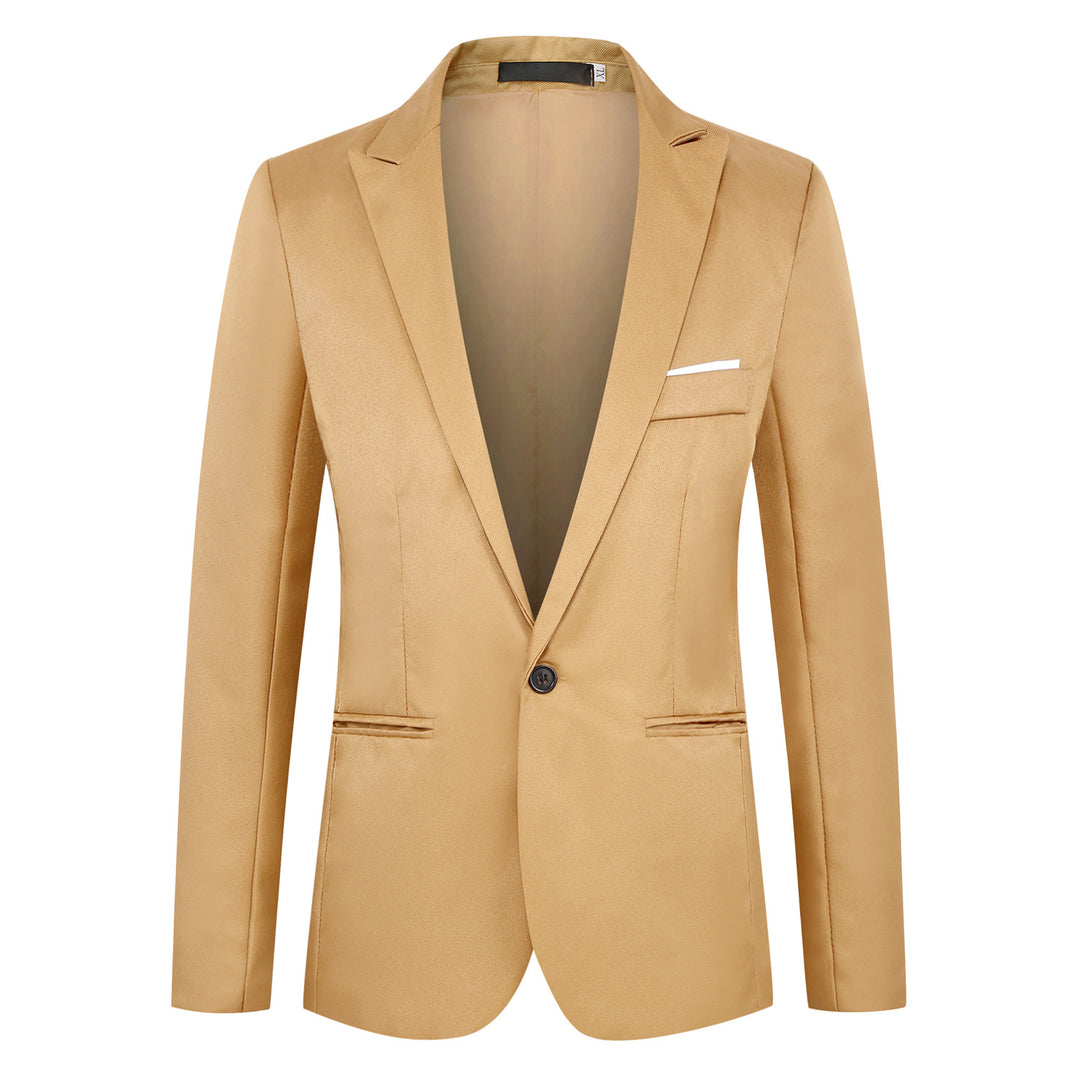 Men's fitted single-button blazer with narrow lapels and discreet pocket finish Mune Fashion