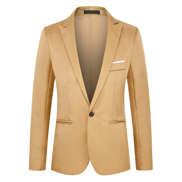 Men's fitted single-button blazer with narrow lapels and discreet pocket finish Mune Fashion