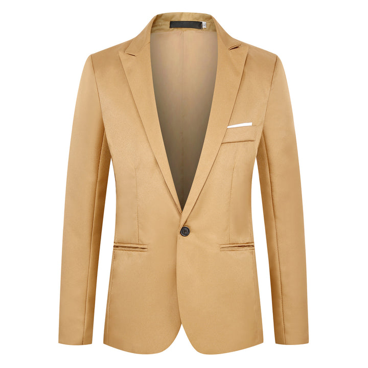 Men's fitted single-button blazer with narrow lapels and discreet pocket finish Mune Fashion