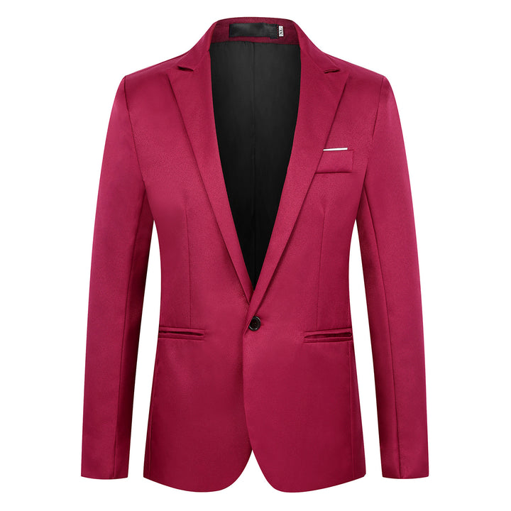 Men's fitted single-button blazer with narrow lapels and discreet pocket finish Mune Fashion