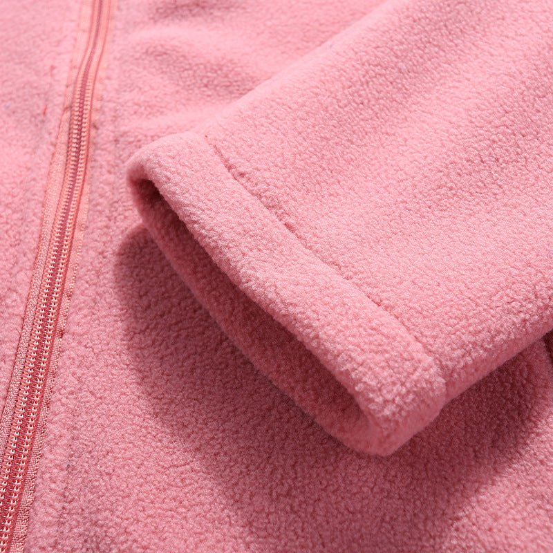 Women's fitted fleece jacket with stand-up collar and full zip Mune Fashion