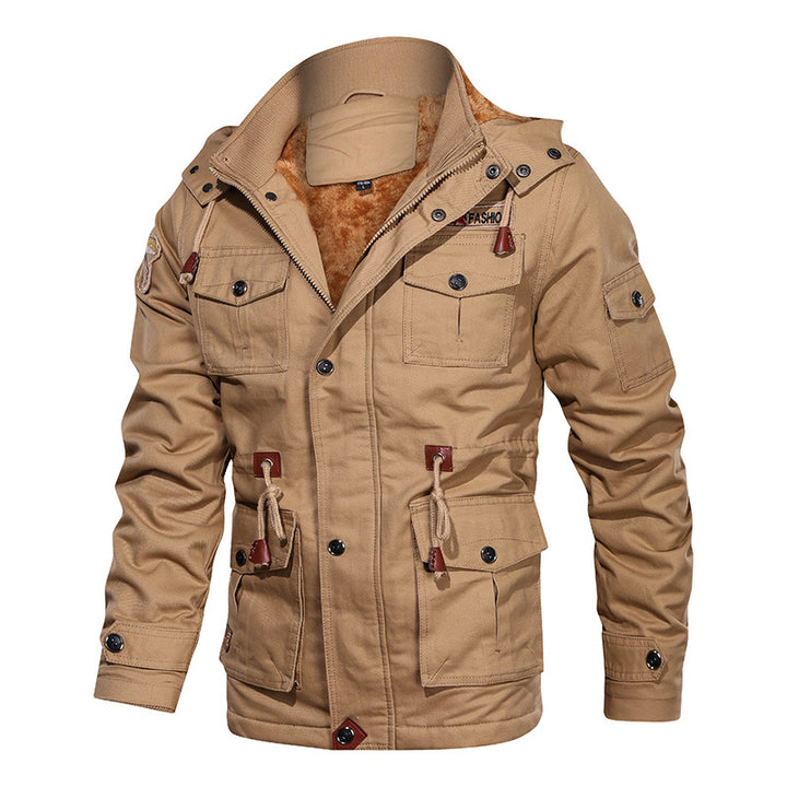 Men's Utility Parka with Teddy Lining and Multiple Pockets Mune Fashion