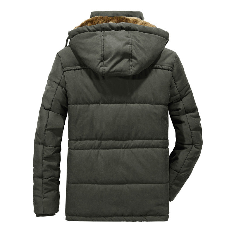 Men's padded parka with hood and teddy lining multi-pocket Mune Fashion