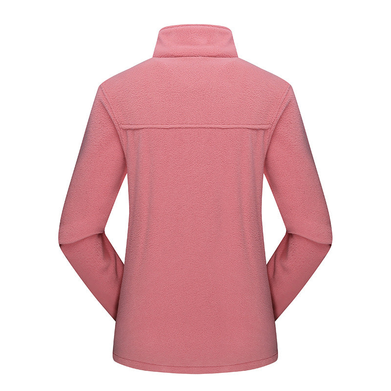 Women's Lightweight Microfleece Jacket with Stand-up Collar and Full Zip Mune Fashion